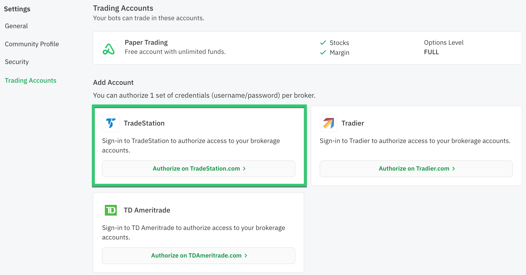 Free Autotrading by Connecting TradeStation Option Alpha